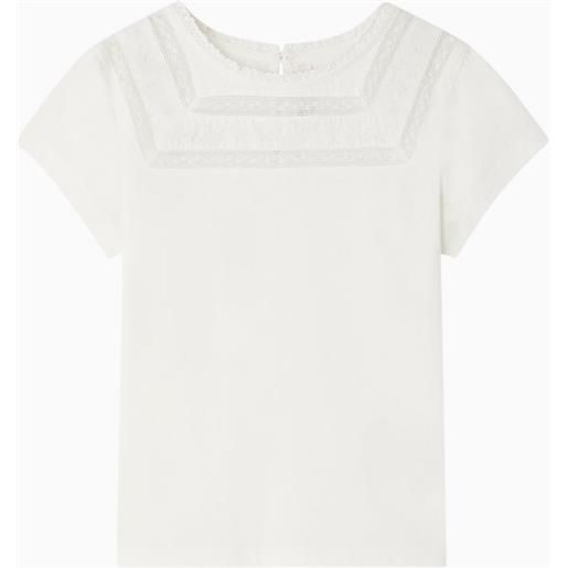 Bonpoint t-shirt fina bianca in cotone