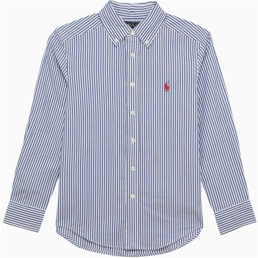Polo Ralph Lauren camicia button-down a righe bianca/blu navy