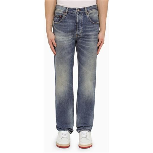 Saint Laurent jeans effetto slavato in denim