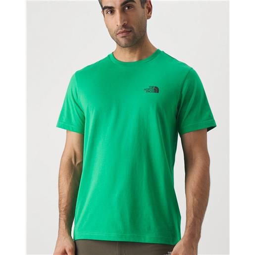 T-shirt maglia maglietta uomo the north face verde smeraldo simple dome nf0a87ngpo81