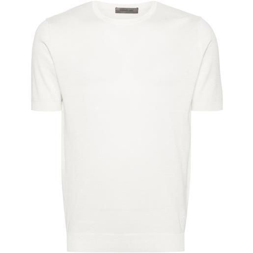 Corneliani t-shirt a maglia fine - bianco