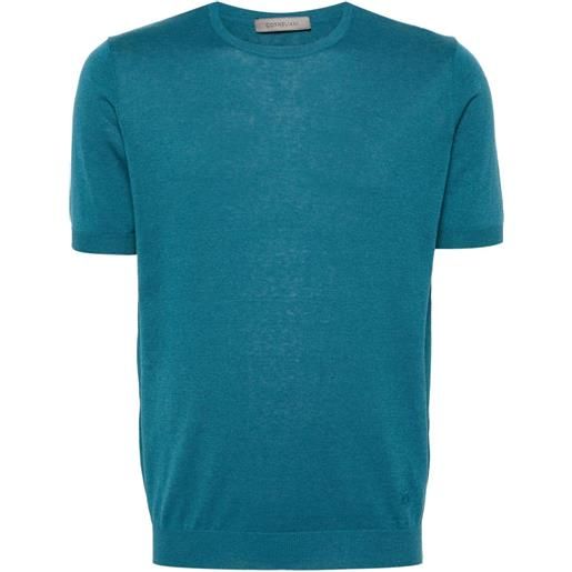 Corneliani t-shirt a maglia fine - blu