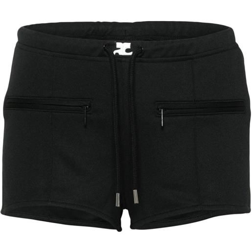 Courrèges shorts con applicazione - nero