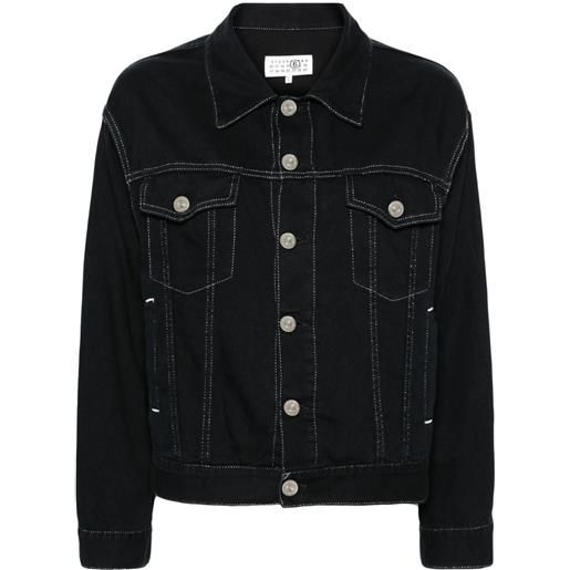 MM6 Maison Margiela giacca denim lamé - nero