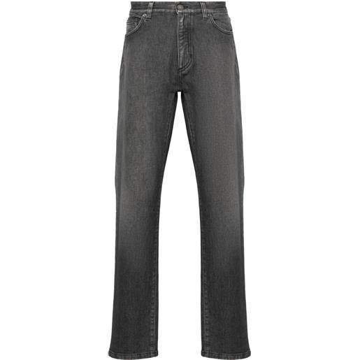 Zegna jeans slim con applicazione - grigio