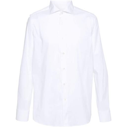 Canali camicia con collo ampio - bianco