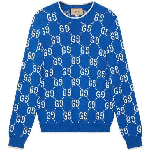 Gucci maglione gg - blu