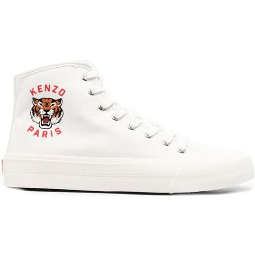 Kenzo sneakers alte con stampa tiger - bianco