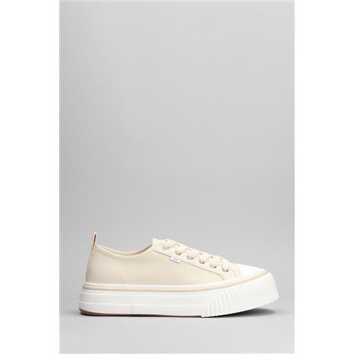 Ami Paris sneakers in cotone beige