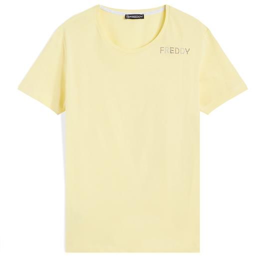 Freddy t-shirt in jersey con borchie metallizzate sui fianchi