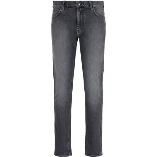 Emporio Armani jeans slim j16 a vita bassa - grigio