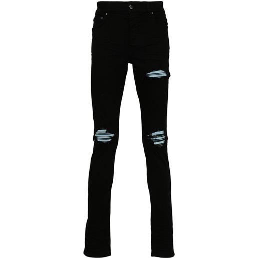 AMIRI jeans skinny con effetto vissuto mx1 - nero