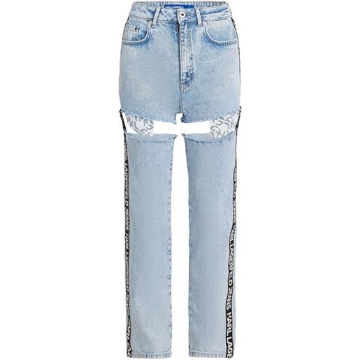Karl Lagerfeld Jeans jeans a vita alta transformable - blu
