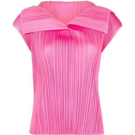 Pleats Please Issey Miyake top monthly colours july plissettato - rosa