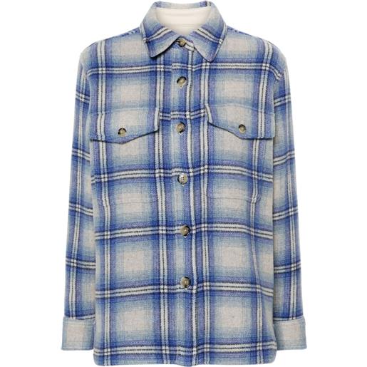 ISABEL MARANT giacca-camicia faxona a quadri - blu