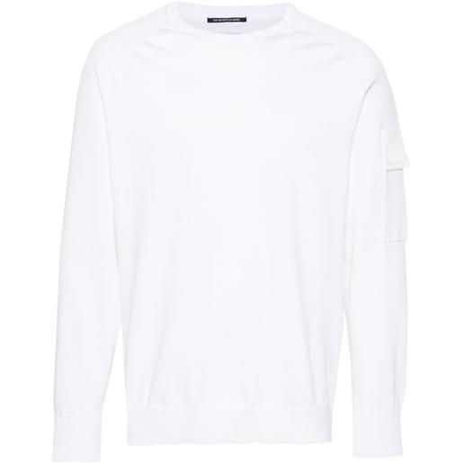 C.P. Company maglione con applicazione logo - bianco