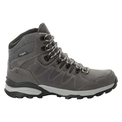 Jack Wolfskin refugio prime texapore mid m, scarpe da escursionismo uomo, grigio ardesia, 45.5 eu