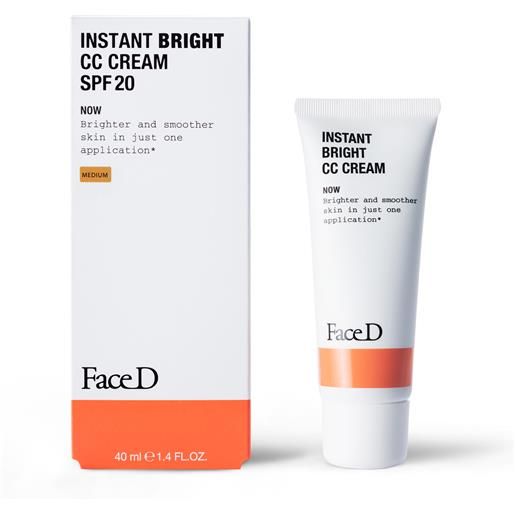 HCS Srl faced instant bright cc cream medium - crema correttrice del colore spf20 colore medio - 40 ml