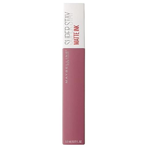 Maybelline new york rossetto matte super. Stay matte ink, tinta labbra a lunga tenuta, no transfer, lover (15), 5 ml