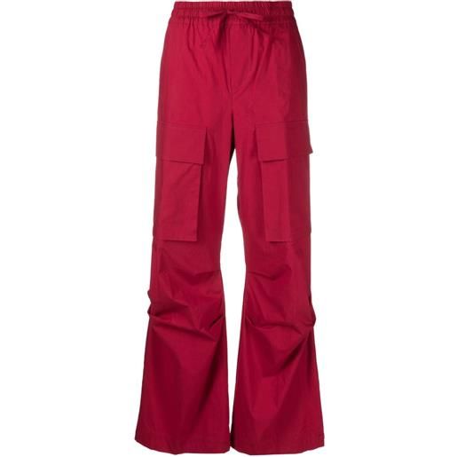 P.A.R.O.S.H. pantaloni con tasche cargo - rosso