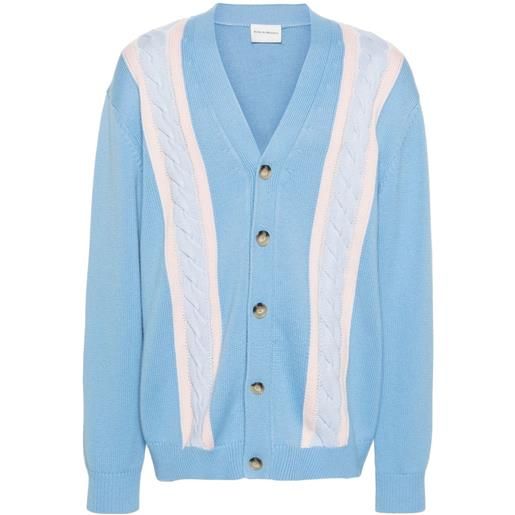 Drôle De Monsieur cardigan torsadé - blu