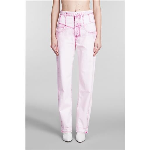Isabel Marant jeans noemie in cotone rosa