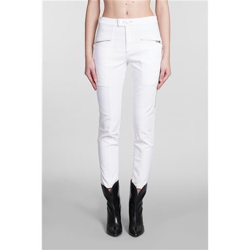 Isabel Marant jeans prezi in cotone bianco