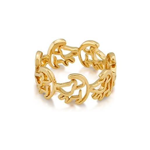 Disney couture the lion king simba - anello in oro giallo placcato, metallo