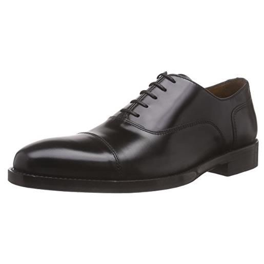 Lottusse l6591-00510-01 scarpe stringate basse oxford, uomo, nero (jocker black), 42.5 eu