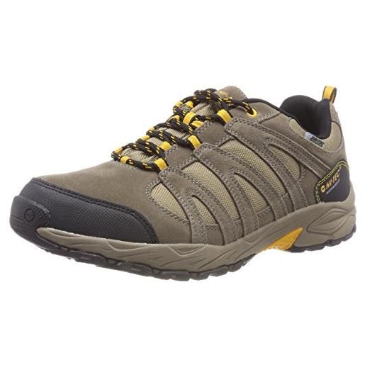 Hi-tec alto ii low waterproof, scarpe da arrampicata basse uomo, marrone (smokey brown/taupe/gold), 39 eu