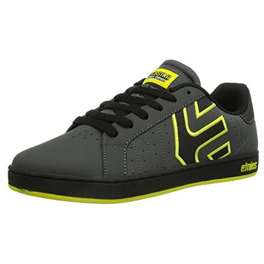Etnies rockstar fader ls - scarpe da skateboard da uomo, grigio 038 grey black yellow, 38/39 eu