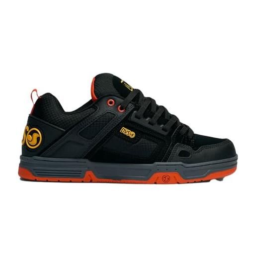 DVS men's comanche black yellow red low top sneaker shoes 10.5