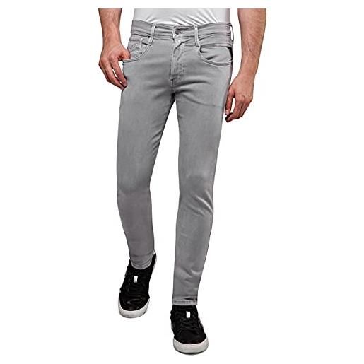 REPLAY anbass hyper bio, jeans uomo, grigio (096 medium grey), 28w / 32l
