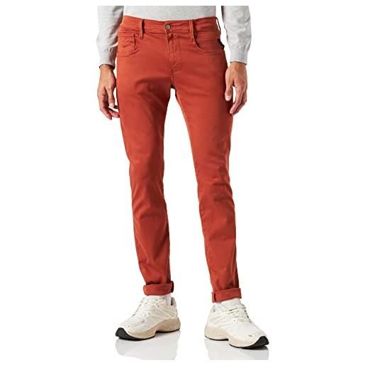 Replay anbass hyperflex colour xlite jeans, 746 rosso ruggine, 40w x 34l uomo