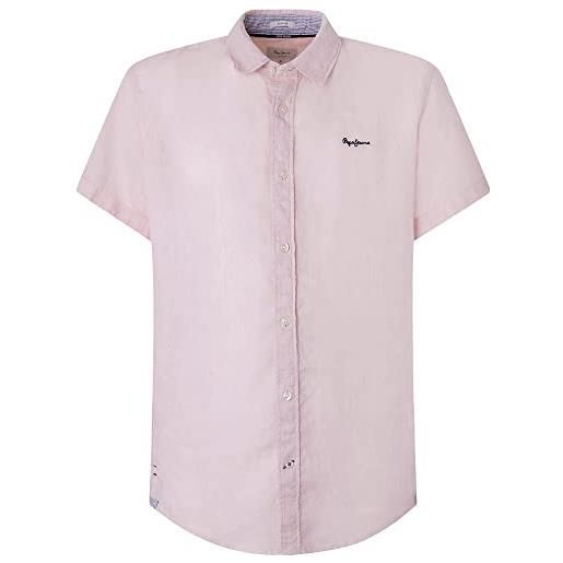Pepe Jeans parks, camicia uomo, rosa (light pink), m
