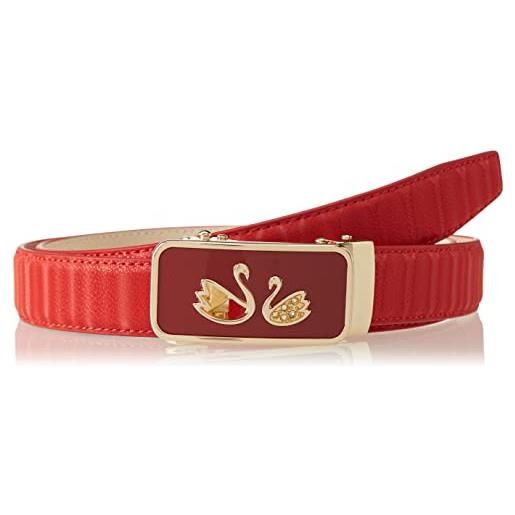 Anthoni Crown ledergürtel cintura, rosso, 95 cm donna