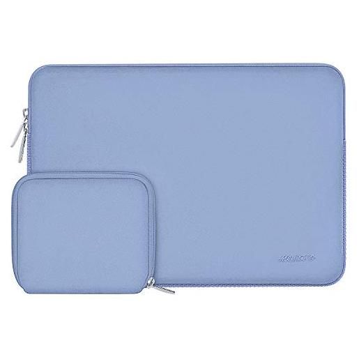 MOSISO laptop custodia pc portatil compatibile con mac. Book pro 16 2024-2019 m3 a2991 m2 a2780 m1 a2485 a2141/pro retina 15, 15-15,6 pollici notebook, neoprene borsa con piccolo case, serenity blu