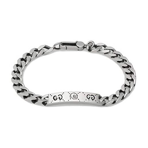 Gucci - braccialetto argento sterling non un gioiello unisex, argento, 20 cm - yba455321001020