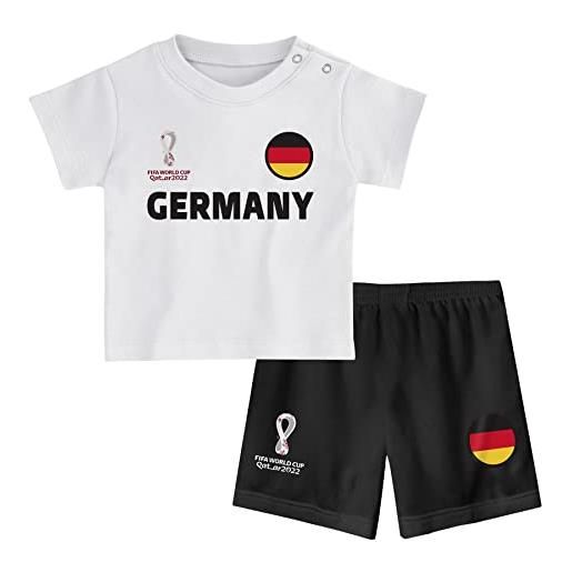 FIFA unisex kinder official world cup 2022 tee & short set, toddlers, germany, team colours, age 4, white, large