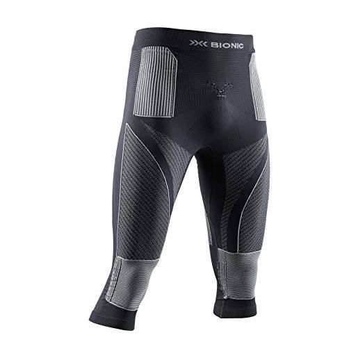 X-Bionic energy accumulator 4.0 3/4, pantaloni funzionali uomo, charcoal/pearl grey, xl