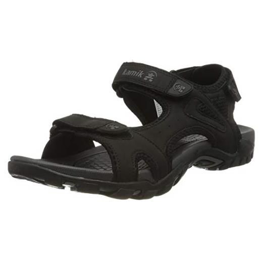 Kamik milos, sandali con cinturino alla caviglia uomo, nero (black blk), 42 eu