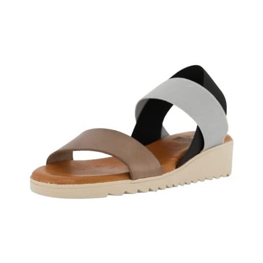 2Go Fashion 8049-801, sandali con zeppa donna, talpa, 36 eu