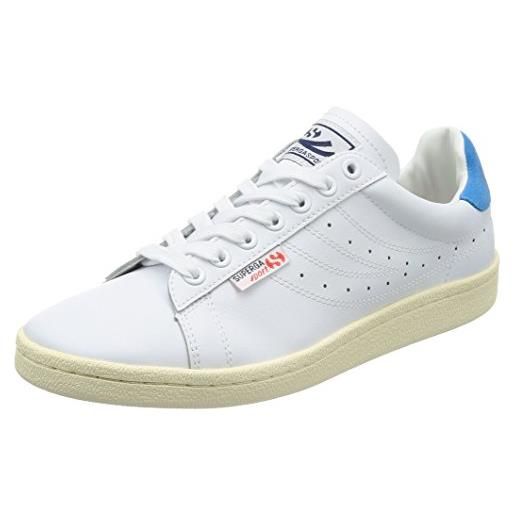 SUPERGA 4832 efglu, sneaker, unisex - adulto, bianco (white/blue 902), 38 eu