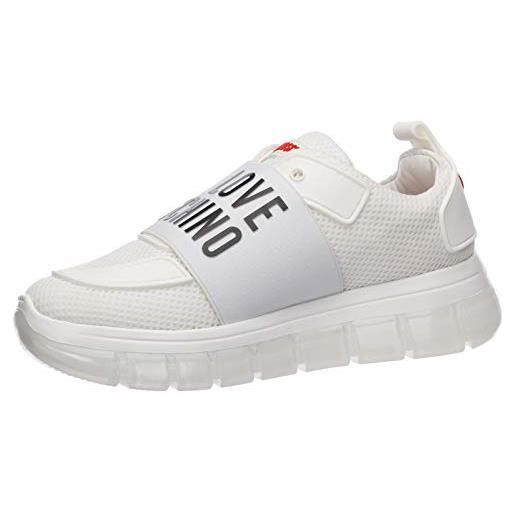 Love Moschino ja1514, sneaker donna, bianco (bianco 100), 38 eu