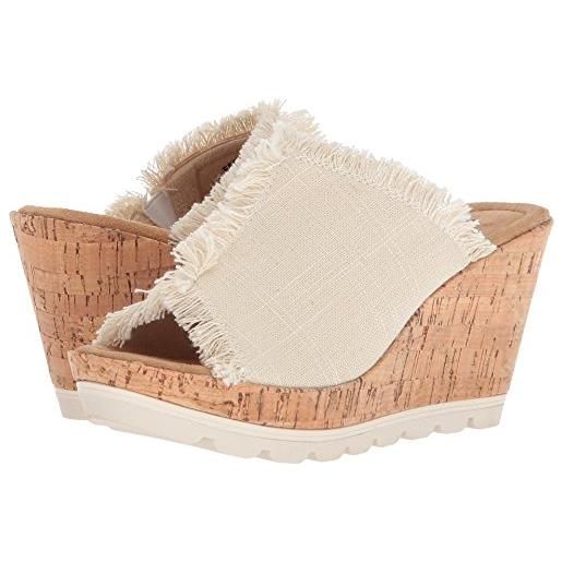 Minnetonka sandalo infradito da donna, lino grigio. , 37 eu