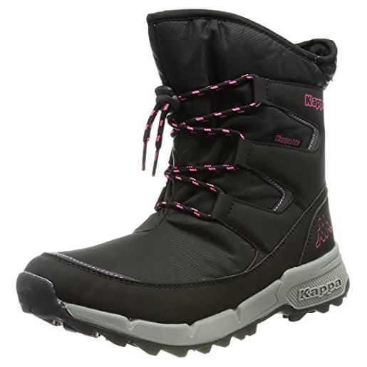 Kappa youma tex t unisex kids scarpe per jogging su strada unisex - adulto, nero (black/pink), 39 eu