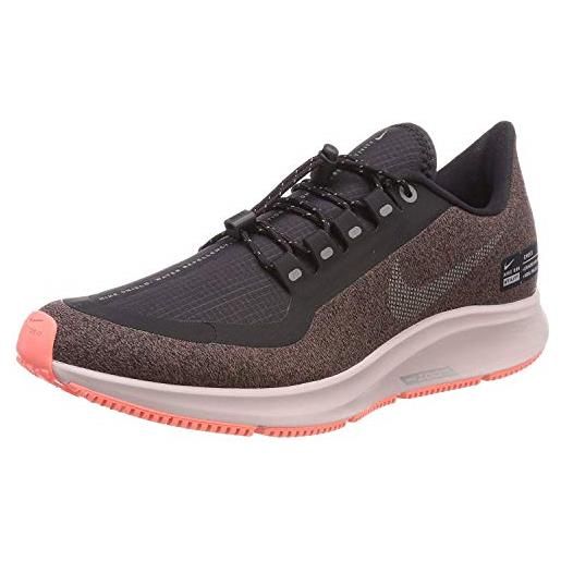 Nike w air zoom pegasus 35 rn shld, scarpe da running donna, grigio (oil grey/metallic silver-smoke 001), 44.5 eu