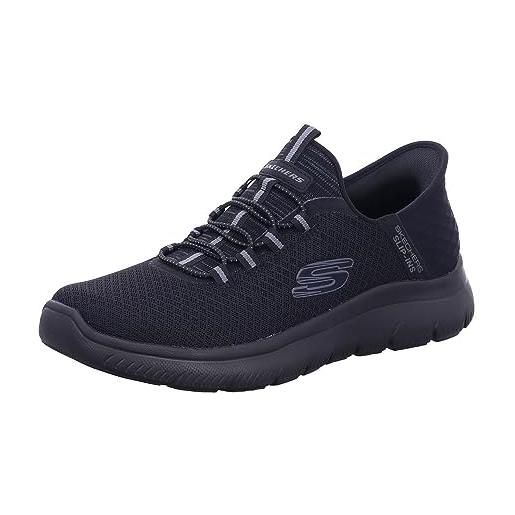 Skechers scarpe slip on uomo - scarpe ad alta portata, nero carbone, 6.5 uk wide