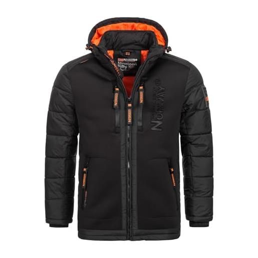 Geographical Norway beachwood wr813h/gn xl - giacca invernale da uomo, colore: nero, nero