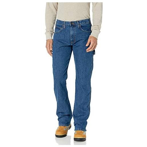 Dickies active waist 5-pocket flex performance pants jeans, blu indaco, w32 / l32 uomo